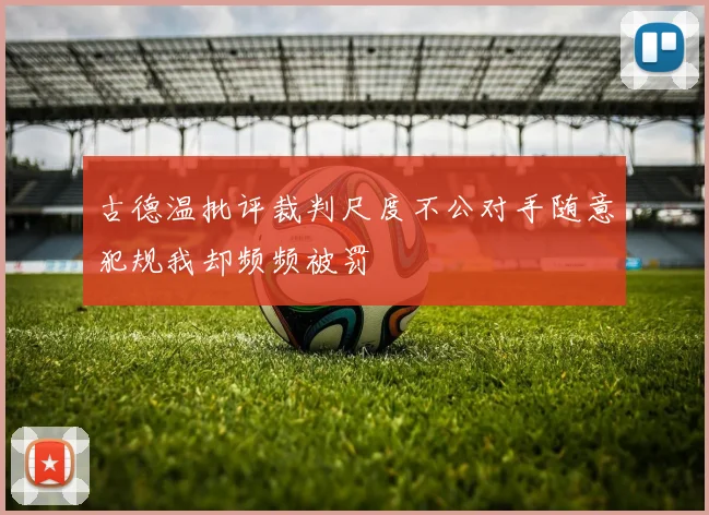 古德温批评裁判尺度不公对手随意犯规我却频频被罚